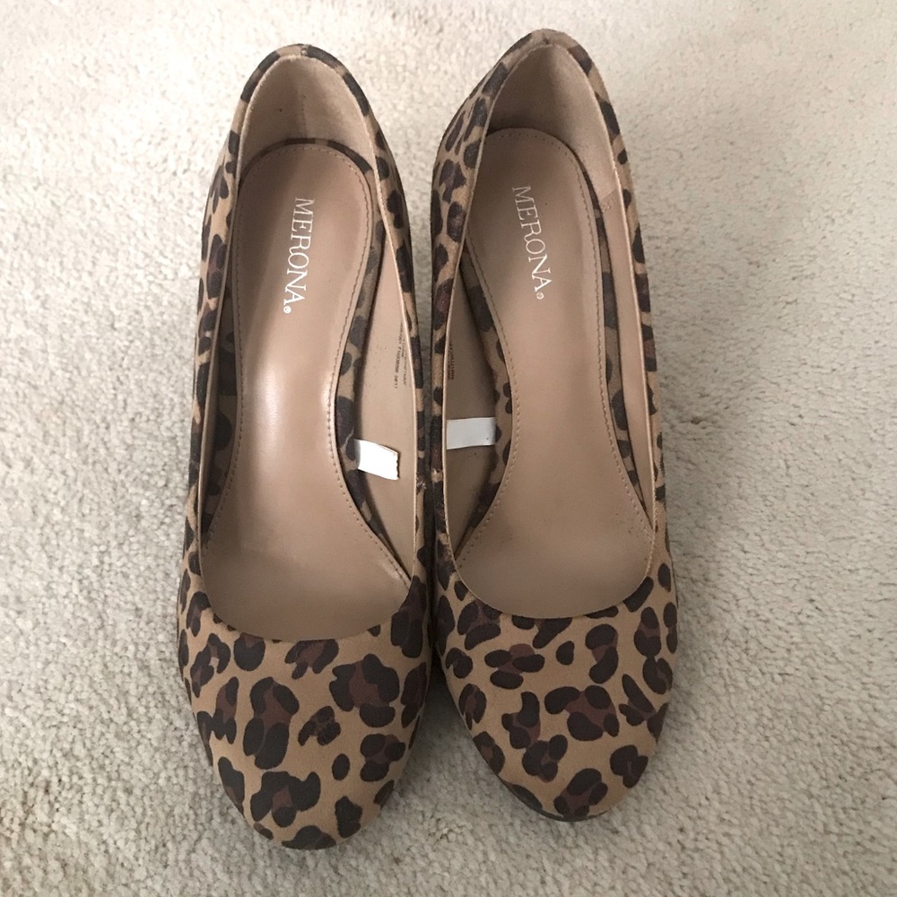 Merona leopard print Etta high heels